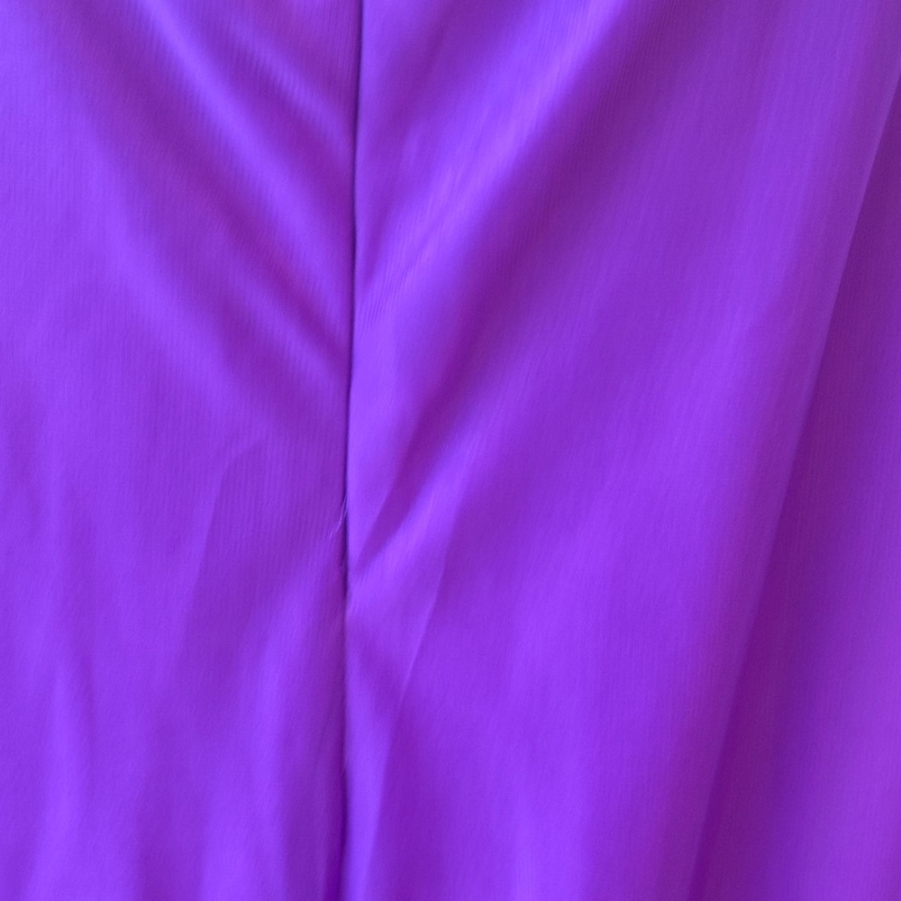Adam Purple Ruched Sweetheart Prom Dress - Picture 8 of 14